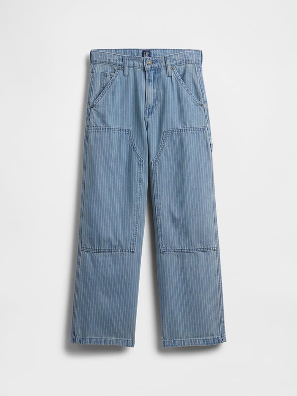 Like new Kids GAP Relaxed Light Blue Pinstripe Jeans